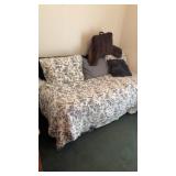 Day bed with pillows and blankets76inch by