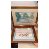 Boat & Water Framed Drawings