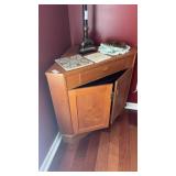 MCM style teak corner cabinet (no
