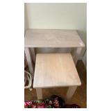 Whitewashed Nesting Accent Tables