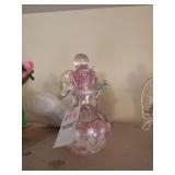Vtg Joe Rice Blown Art Glass Angel Perfume Bottle
