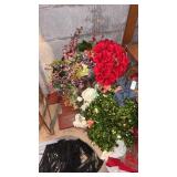 Lot of holidays decor, flowers, and wreaths