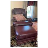 Hancock & Moore Faux leather lounge chair &
