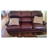 Hancock & Moore Faux leather couch 86" long