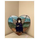 Stained Glass Heart Angel