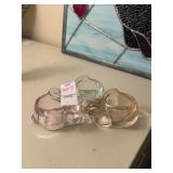 Three Colorful Bunny Candle Holders