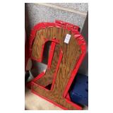 J and Y letters along with a footstool