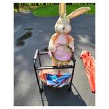 Metal cart & misc items