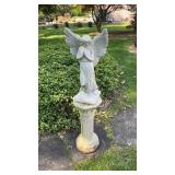Angel on Pillar Garden Statue, 2pc