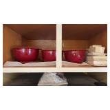 Kitchen Aid plastic bowl set and ice trays