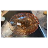 Indiana Glass company footed oval fruit bowl in