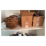 Shelf lot of Cards, Yarn, and other items