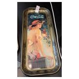 Vintage metal serving tray - reproduction of Coca