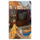 Cherry Finished Entertainment Center 60 in W x 18