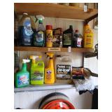 2 shelves of chemicals