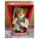 Vintage Padma Animated Christmas Bed Time Teddy