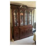 Vintage Mahogany Queen Ann Style China Cabinet