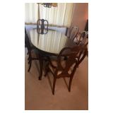Vintage Mahogany Dining Table Queen Ann Style