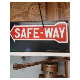 Vintage metal industrial sign 7"x14"