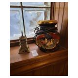 Knight light & brass incense burner