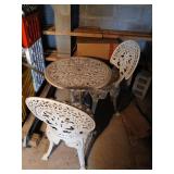 Aluminum outdoor table for 2