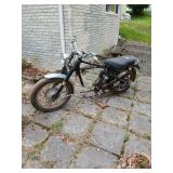 Rare Ariel motorcycle rolling frame with engine in