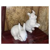 Easter decor lot 2 bunnies