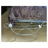 Vintage metal vanity stool