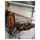 Work light, ext. cords, and shelf lot