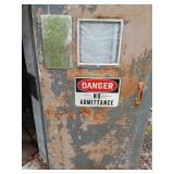 Vintage metal industrial sign