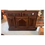 Vintage Mahogany Queen Ann Style Buffet 44 in W