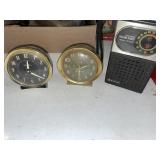 2 Westclox Baby Ben alarm clock & Sanyo potable