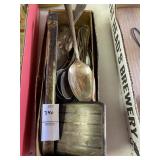 Vintage silver plated spoons & variety
