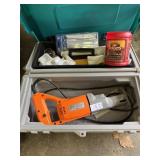 Reciprocating saw, etc. tool bin