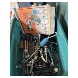 Miscellaneous bin of tools with 8 way puller