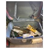 Miscellaneous box of screwdrivers, caulk, etc