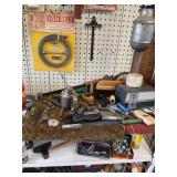 2 shelves of tools and misc chemicals only