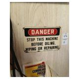 Metal industrial safety sign 4"x6"