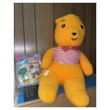 Barney foot jingles and large vintage stuffed
