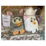 2 Tiger Electronics Furby Buddies plush toys in