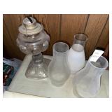 Glass hurricane lamp parts