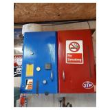 Lot of 2 metal cabinets each 15" wide,26" high