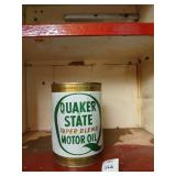 Vintage Quaker State oil can unopened