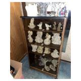 Vintage cabinet- with shelves- glass front on