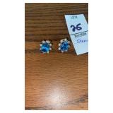 Pierced earrings. Unmarked