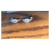 Pierced CZ earrings