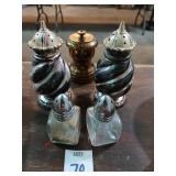 Salt and pepper and brass grinder lot