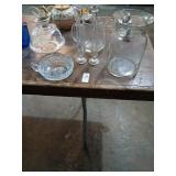 Lot of misc glass, vases, etc