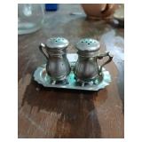 Old Colony pewter salt and pepper set