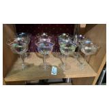 Iridescent 8 piece stemware